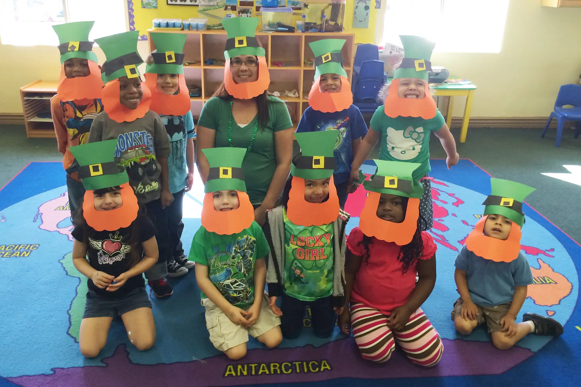 Children engaged in hands-on themed learning activities centered on discovery, science, and exploration at Sierra Preschool